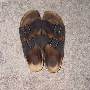 Birkenstock Arizona Sandals in Black Suede size EU 40 (US 9)